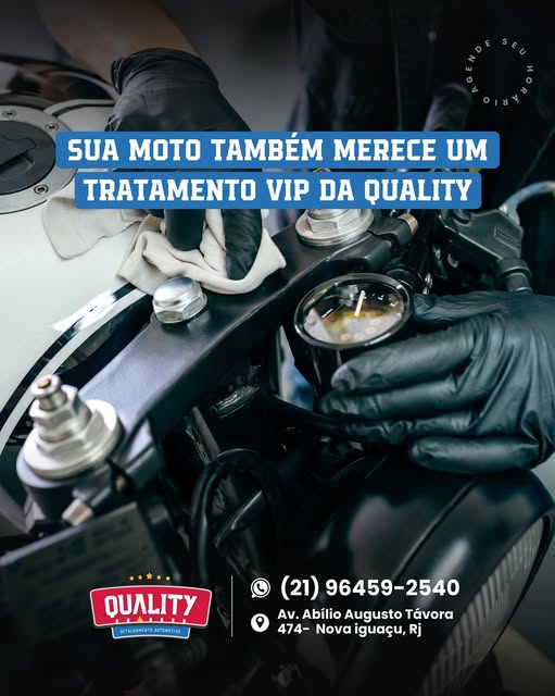 Publicação da Quality sobre o cuidado com motocicletas