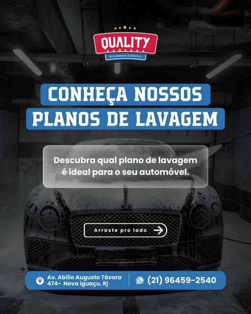 Publicação da Quality sobre cuidados de lavagem automotiva